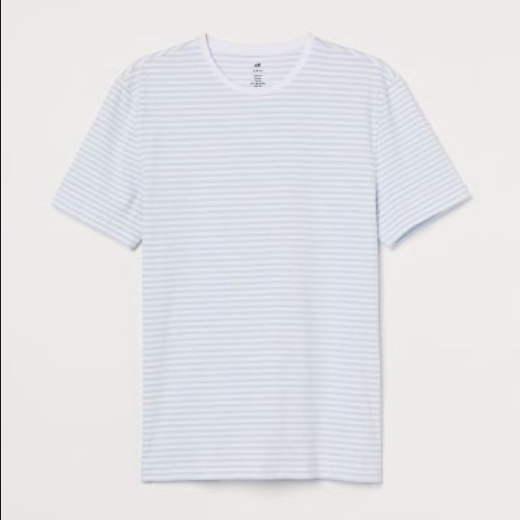 H&M Shirts Hm Blue And White Stripped Tee Poshmark